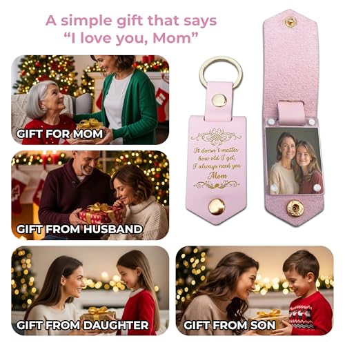 V VIBEPY Personalized Gifts For Mom Photo Keychain, From Daughter Son Husband - Image 4