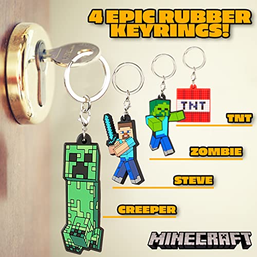 Minecraft Kids Keyrings and Silicone Wristband Set - Image 4