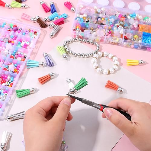 60 Pcs Keychain Tassels Colors Mini Bulk Leather Tassels for DIY Keychain… - Image 5