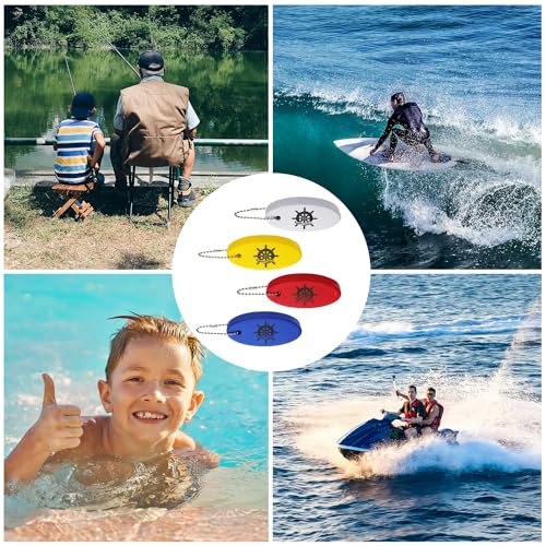 XIHIRCD 4pcs Boat Key Floating Keychain, Float Boating Key chain Foam PU… - Image 7