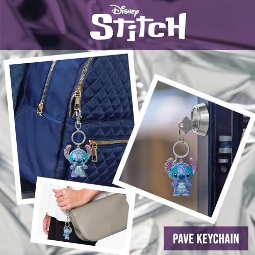 Stitch Keychain Official License, Multicolored Pave Crystal Stitch Charm Keychain, Disney Bag… - Image 3