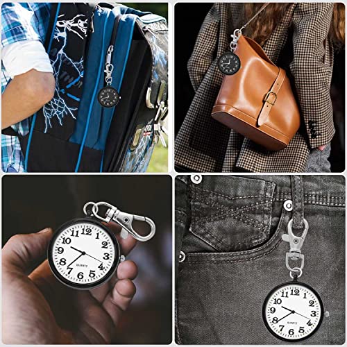 Realpoo Uncovered Men's Quartz Pocket Watch with Key Chain,Portable Quartz Arabic Digital… - Image 6