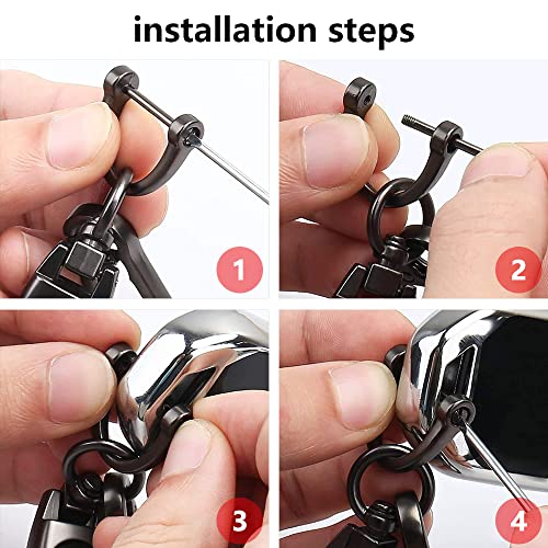 Xiconbao Genuine Leather Car Keychain for Chevy Colorado Equinox Malibu Tahoe Series… - Image 4