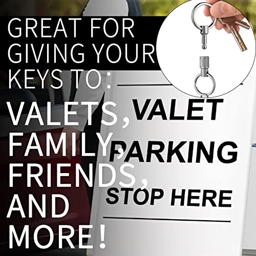 FEGVE Titanium Quick Release Swivel Keychain, Pull Apart Detachable Keychain Heavy Duty… - Image 2