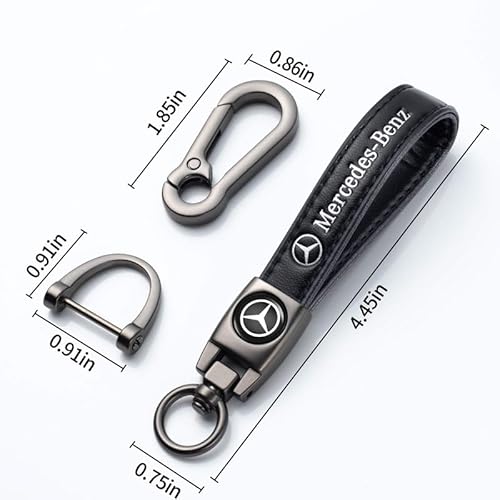 Dzannc Leather Car Keychain for Mercedes Benz CESM CLK GLK GL AB… - Image 4