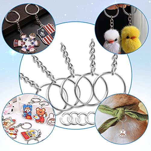Paxcoo 50Pcs Keychains with Chain and 50 Pcs Jump Rings, Keychain Rings… - Image 4