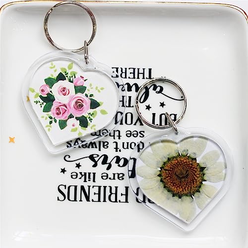 BetterJonny 20Pcs Acrylic Photo Keychain Blanks Photo Keychains Clear in Photo Keychain… - Image 2