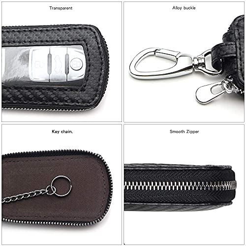 VSLIH Universal Vehicle Car Key case Genuine Leather Car Smart Key Chain… - Image 4