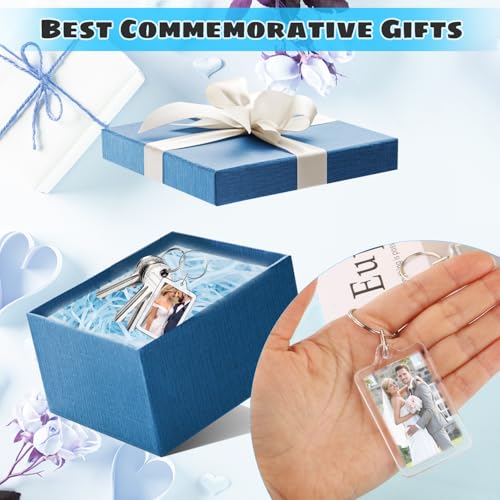 Cositina 50 Pack Acrylic Photo Frame Keychain Clear Photo Insert Blank Keychain… - Image 4