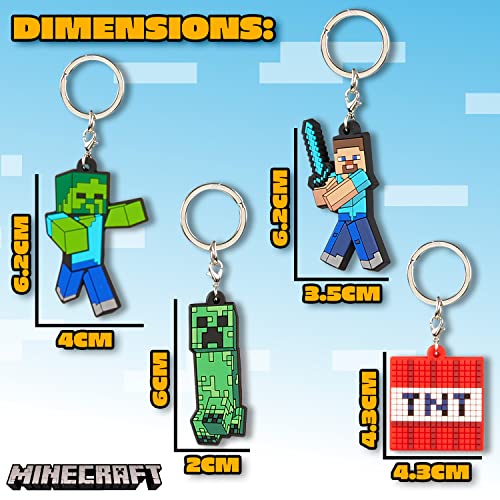 Minecraft Kids Keyrings and Silicone Wristband Set - Image 6