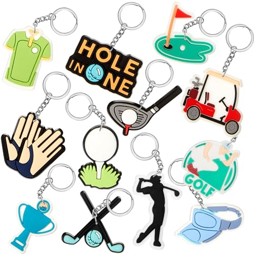 Batiyeer 36 Pack Golf Ball Keychains Bulk Party Favors Sports Ball Key…