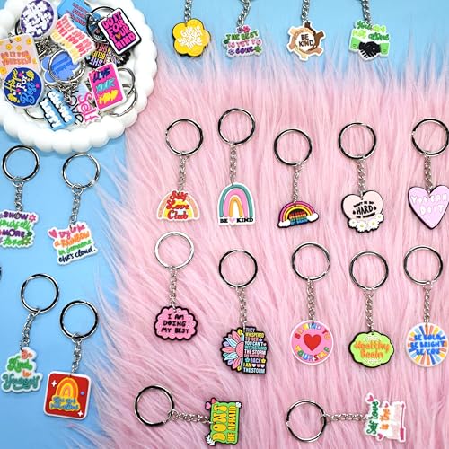 Pabucle Cute Keychains Bulk,Phrase 50 PCS Different Key Chain, Key Chains Accessories… - Image 4