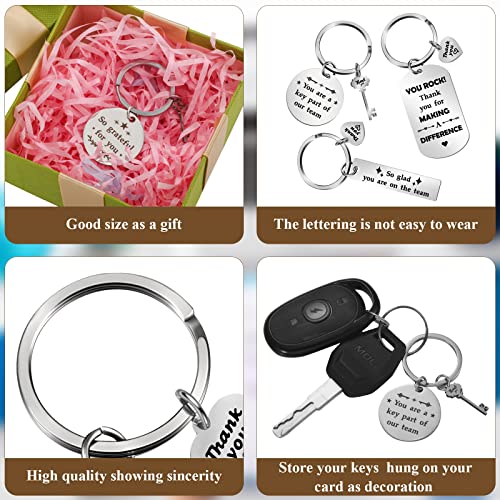 Kathfly 12 Pcs Thank You Appreciation Gifts for Coworker Thank You Keychains… - Image 3