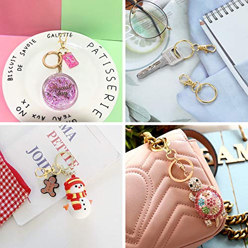 100PCS Gold Swivel Clasps Lanyard Snap Hooks with Key Rings, Key Chain… - Image 6