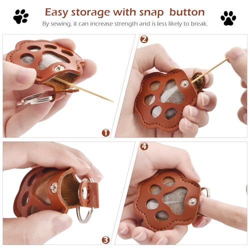 softum Cat Dog Hair Keychain 6pcs, Cat Fur Memory Charm, Dog Hair… - Image 2