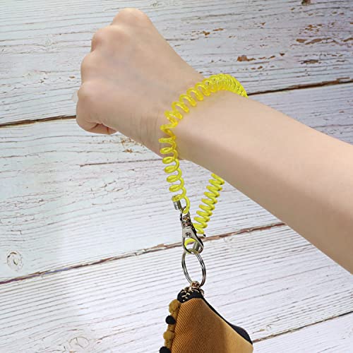 Mini Skater 6Pcs Spiral Retractable Spring Coil Keychain Theftproof Anti - Image 5