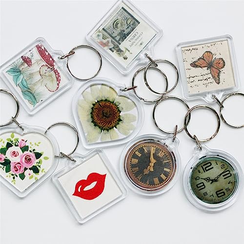 BetterJonny 20Pcs Acrylic Photo Keychain Blanks Photo Keychains Clear in Photo Keychain… - Image 7