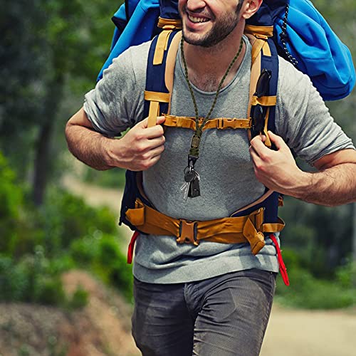 Tragdro 2 Pcs Heavy Duty Braided Paracord Lanyard Keychain with USA Flag,… - Image 6