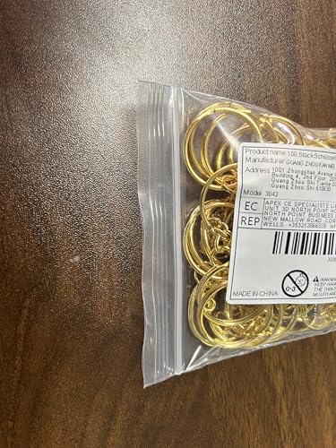 Key Chains Bulk,100Pcs Keychain Rings Metal Key Ring Gold Key Ring with… - Image 12