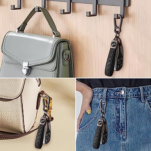 Gkeygo Carabiner Keychain, Universal Heavy Duty Woven Handmade Leather Key Chain, Car… - Image 8