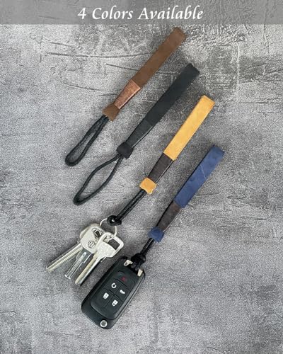 LAGIPA Leather Car Key Fob Keychain, Non - Image 4