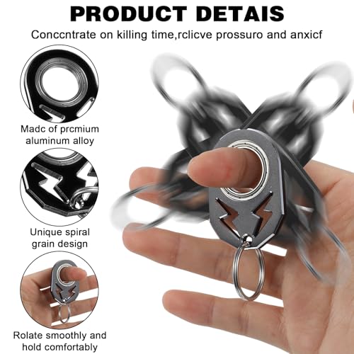 CIATBYYJ Key Spinner, Funny Finger Key Chain Spinner, Portable Fidget Keychain Fidget… - Image 6