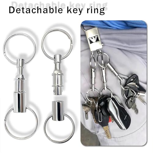 Tenalleys 4 Pack Quick Release Keychain Detachable Pull Apart Keychain Dual Pull… - Image 7