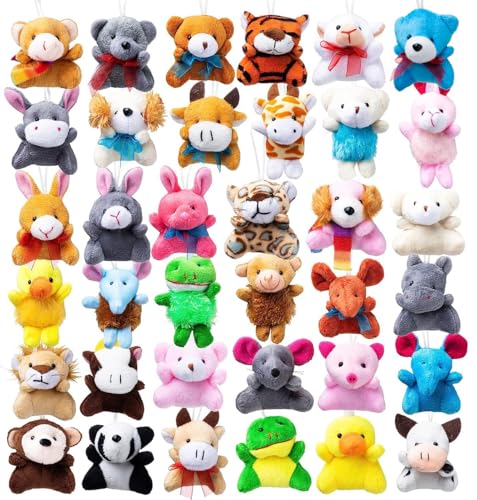 JOYIN 36 Pack Mini Animal Plush Toy Assortment (36 Units 3" Each),Bulk…