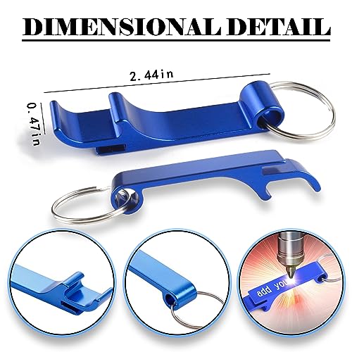 100pcs Personalized Bottle Opener Keychain Bulk Custom Engraved Text/Logo Keychains Customized Beer… - Image 3