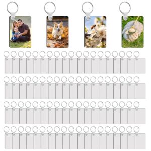 LaiHiulaan 240Pcs Sublimation Keychain Blanks Rectangle Bulk Products Double Sides 80 MDF…