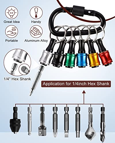 Katerk 12pc Portable Bit holder Key chain, 1/4 inch Hex Shank Screwdriver… - Image 2