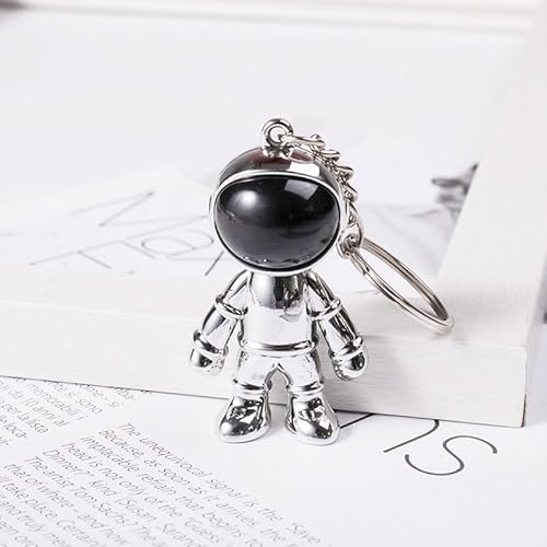 SHIDXIB 4Pcs Multicolour Black Robot Keychains Men Creative spacemen Car Key Chain… - Image 5
