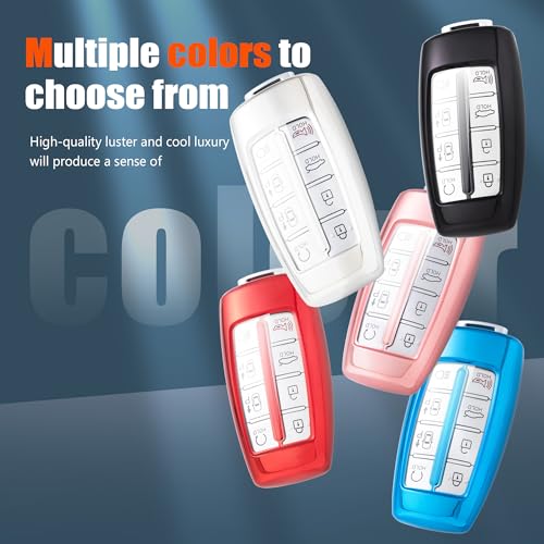 Flensent for Genesis Key Fob Cover with Keychain for Genesis G70 G80… - Image 3