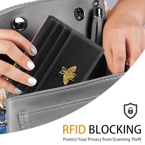 SEAVILIA Card Holder Keychain Wallet for Women with ID Window RFID Coin… - Image 4