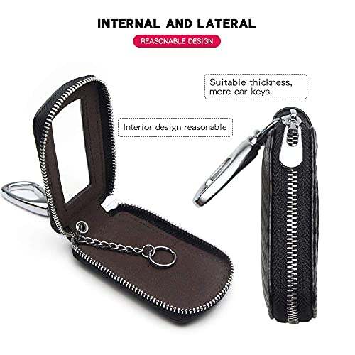 VSLIH Universal Vehicle Car Key case Genuine Leather Car Smart Key Chain… - Image 3