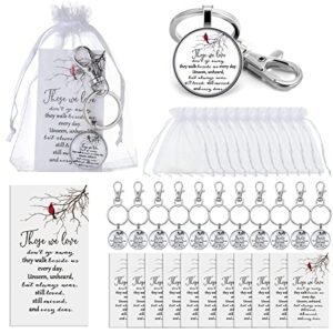 Fumete 12 Set Cardinal Keychain Gifts Red Cardinal Key Ring Funeral Remembrance…