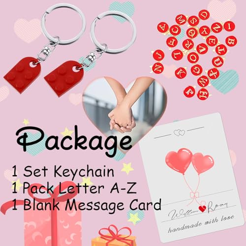 Smilelife Personalized Brick Matching Heart Keychains - Image 3