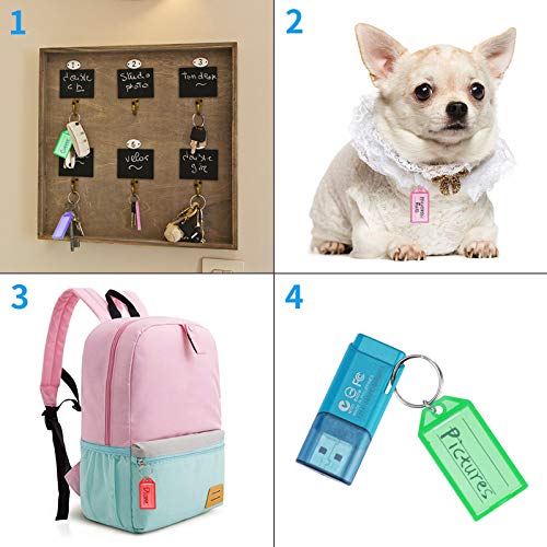 Cuttte 16 Pack Plastic Key Tags, Key Labels with Ring and Label… - Image 5