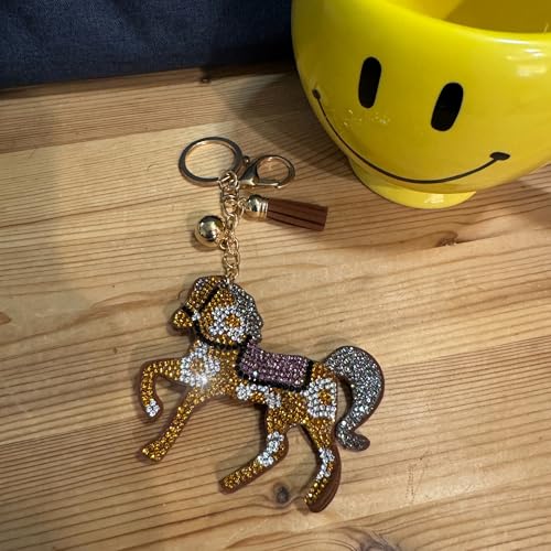 Popfizzy Horse Keychain Accessories for Women and Girls, Rhinestone Backpack Key Chain,… - Image 4