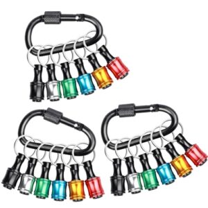 Sopclane 18PCS 1/4 Hex Shank Drill Bit Holder Keychain Extension Bar Quick…