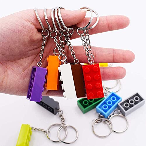 Mivofun 12 Pcs Building Block Keychain, 12 Colors Brick Keyrings for Birthday,… - Image 4