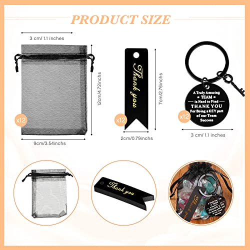 Yinkin 36 Pcs Employee Appreciation Gifts Thank You Coworker Keychain Gifts with… - Image 2