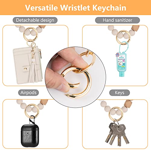 KNGITRYI Wallet Keychain Wristlet for Women,Slim RFID Credit Card Holder Purse Tassel… - Image 4