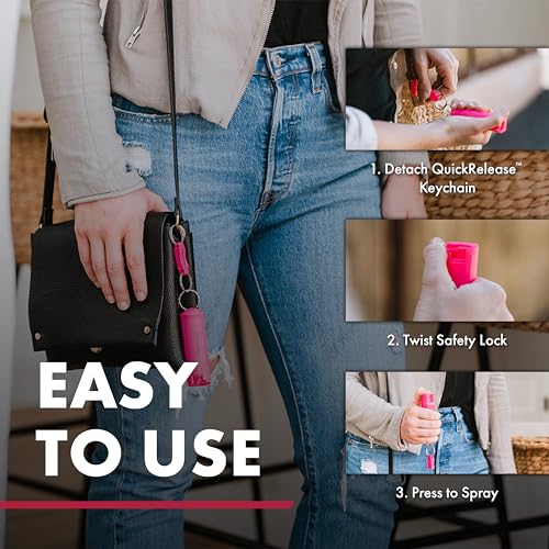 SABRE Pepper Spray with Quick Release Key Ring, 3X longer spray time,… - Image 4