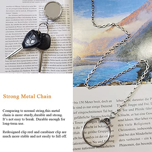 Badge Reels Retractable 2Pack Heavy Duty Badge Reel with Metal Chain, WENSUNNIE… - Image 2