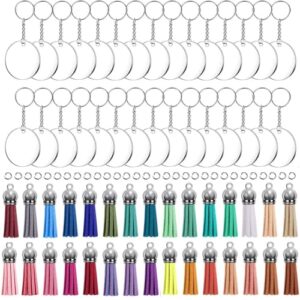 KINGFOREST 120PCS Acrylic Keychain Blanks Kit