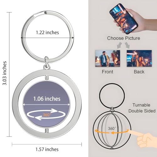 Personalized Custom Keychain with Picture - Image 2