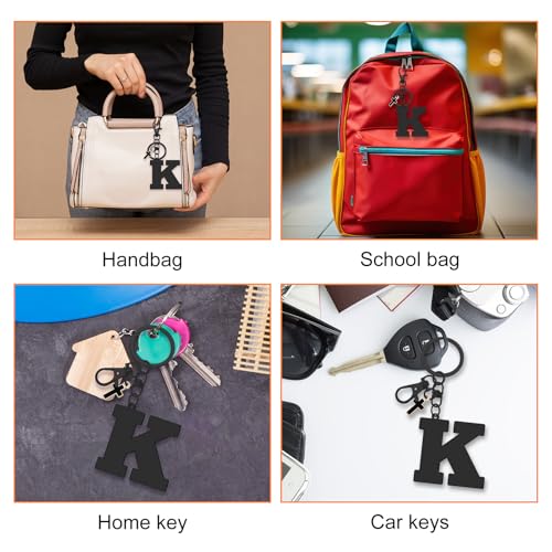 Oubaka Alphabet Initial Letter Keychain for Women, Cross Keychain Cute Letter Keyring… - Image 5