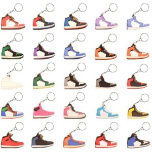 Qioadji 25 PCS Sneaker Keychain Retro Shoe Keychain Personalized Sneaker Gifts For…