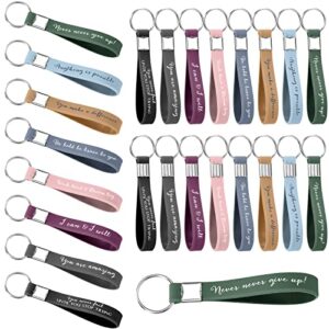 Fumete 24 Pcs Inspirational Keychain Gift Employee Appreciation Gift for Women Motivational…